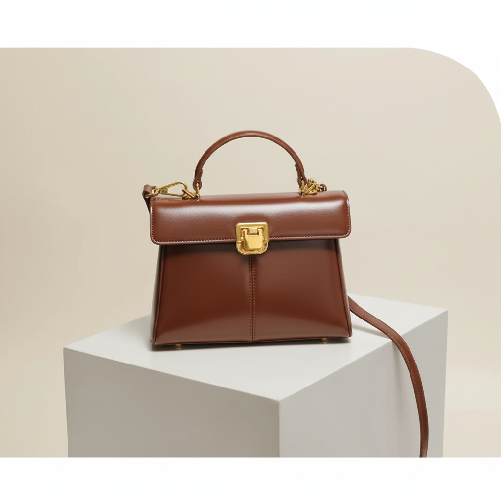 Sac à main de luxe cognac