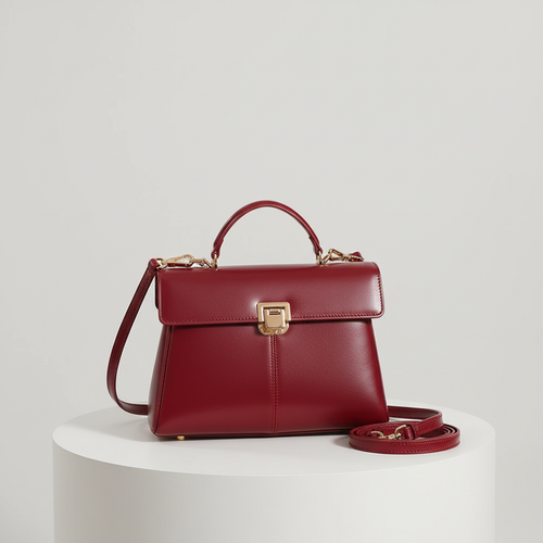 Sac à main rouge bordeaux de luxe